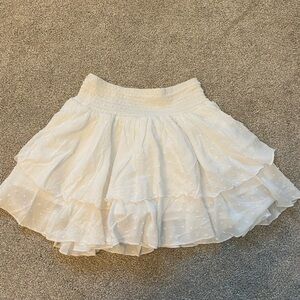 Forever 21 White Ruffle Skirt